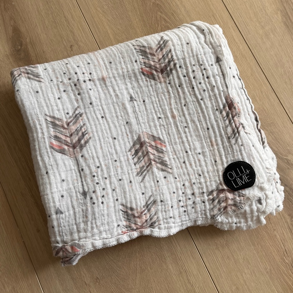 Olli + Lime Swaddle Blanket